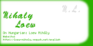 mihaly loew business card